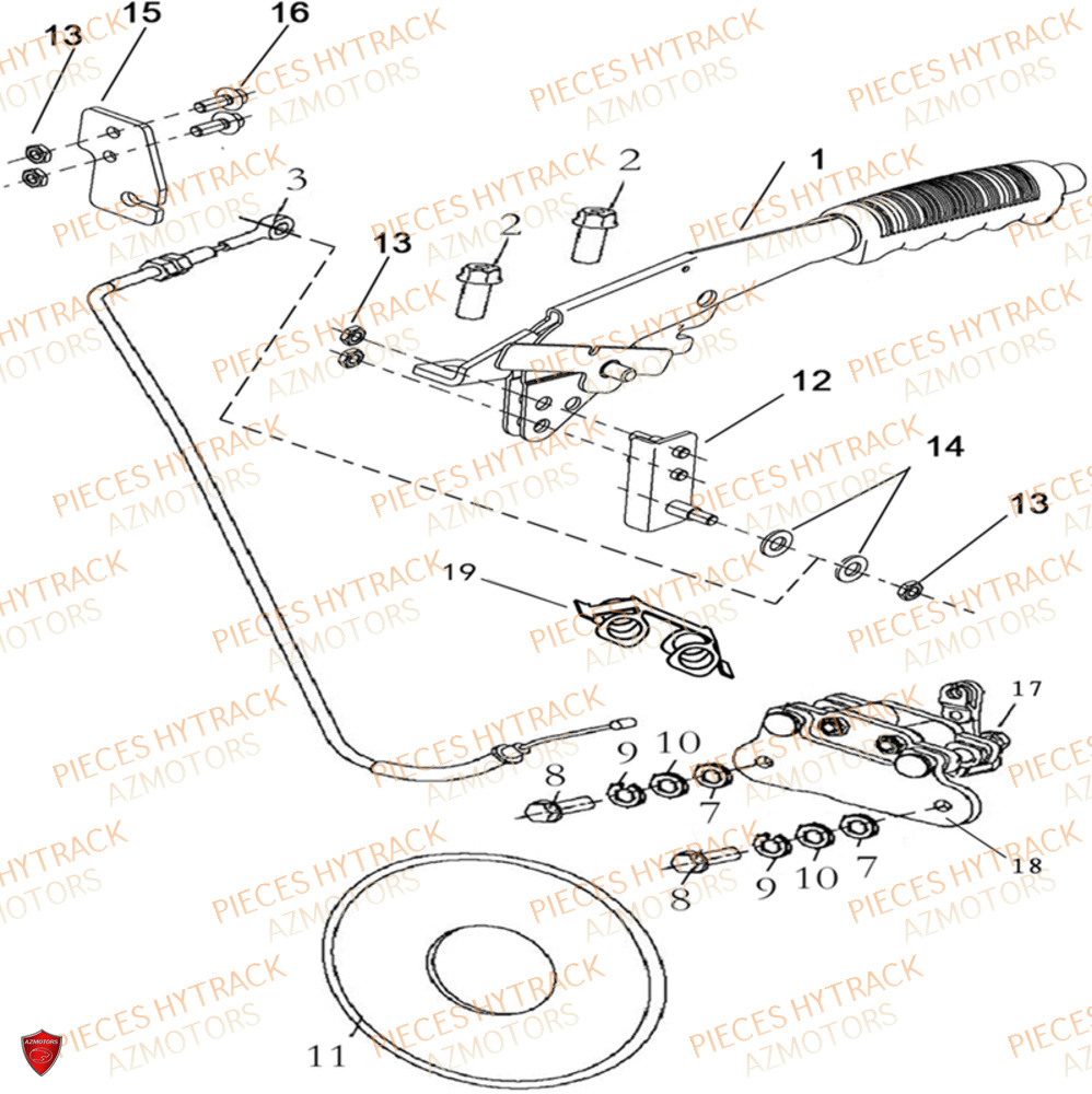 Frein De Parking HYTRACK Pieces SSV JOBBER 1100 DMAXX BASIC