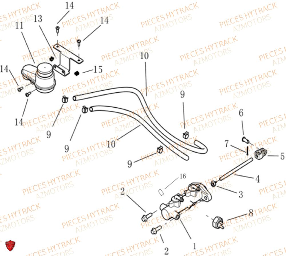 MAITRE CYLINDRE DE FREIN HYTRACK JOBBER 1100 DMAXX BASIC