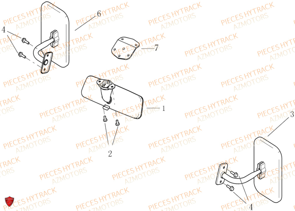 Retroviseurs HYTRACK Pieces SSV JOBBER 1100 DMAXX BASIC