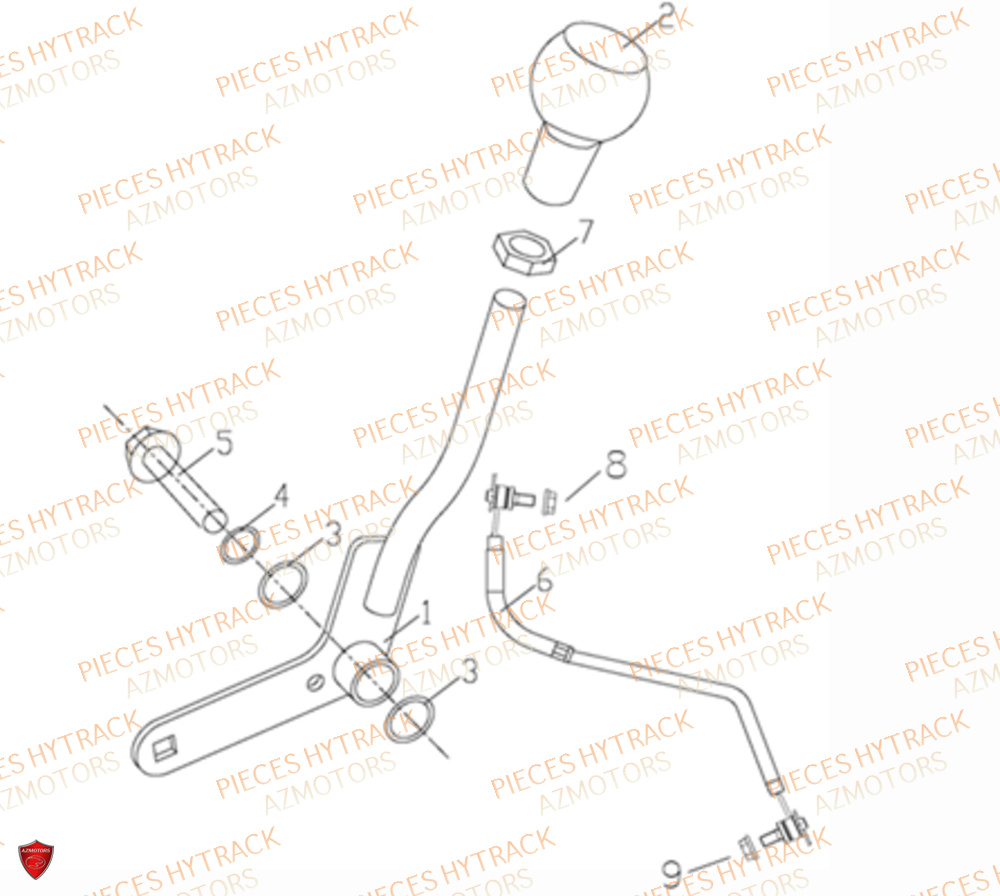 SELECTEUR DE VITESSES HYTRACK JOBBER 1100 DMAXX BASIC