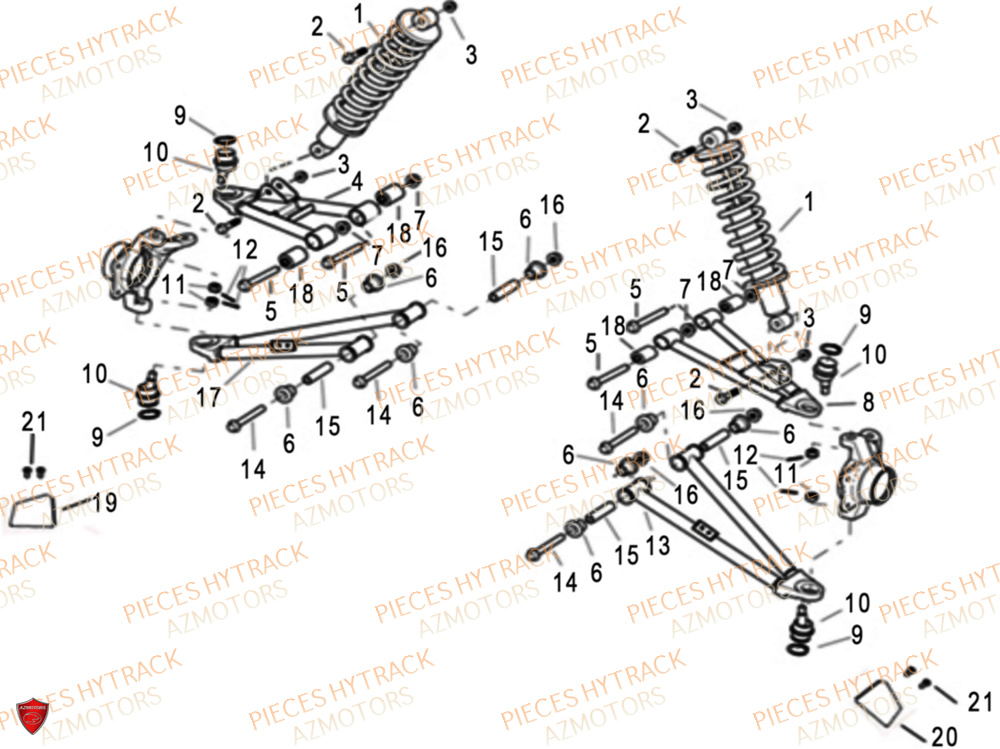 Suspension Avant HYTRACK Pieces SSV JOBBER 1100 DMAXX BASIC