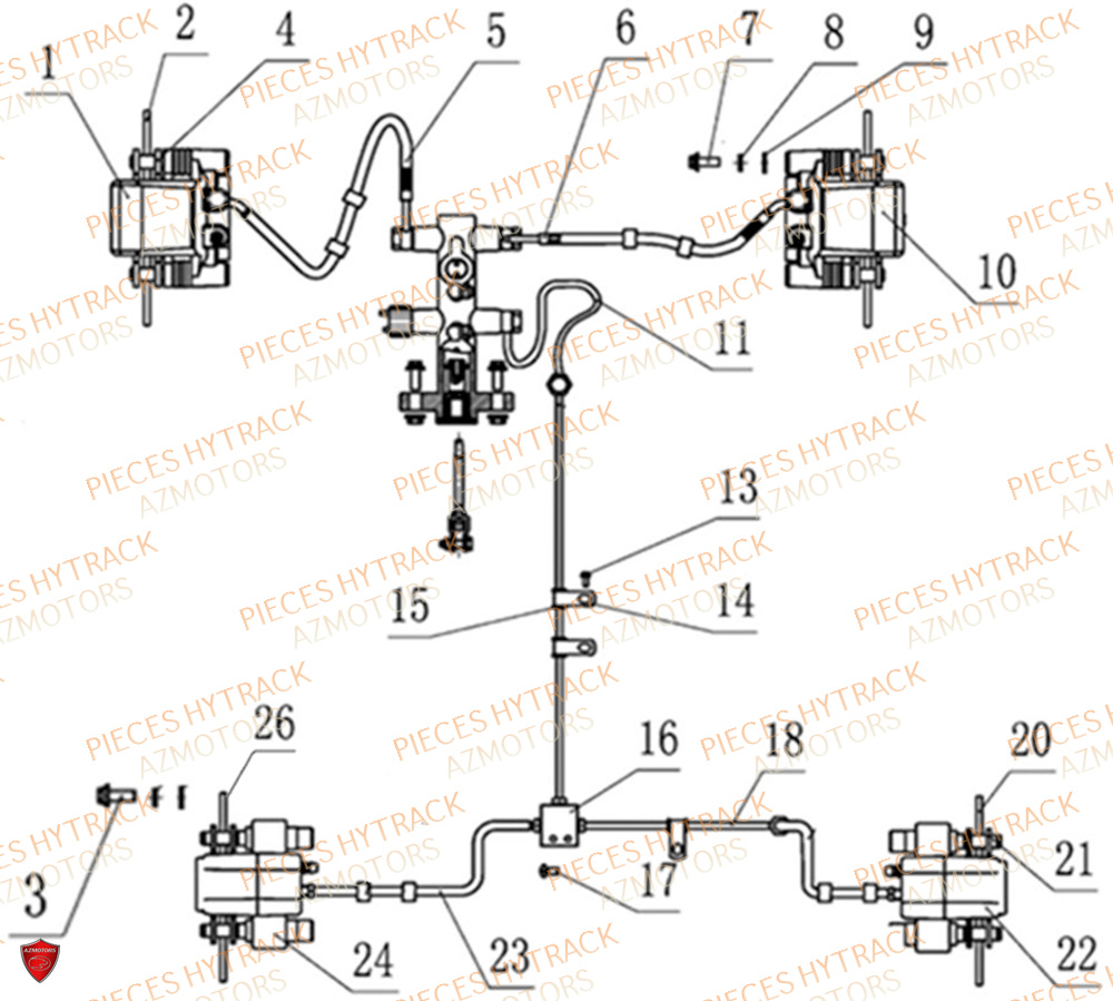 Systeme De Freinage HYTRACK Pieces SSV JOBBER 1100 DMAXX BASIC