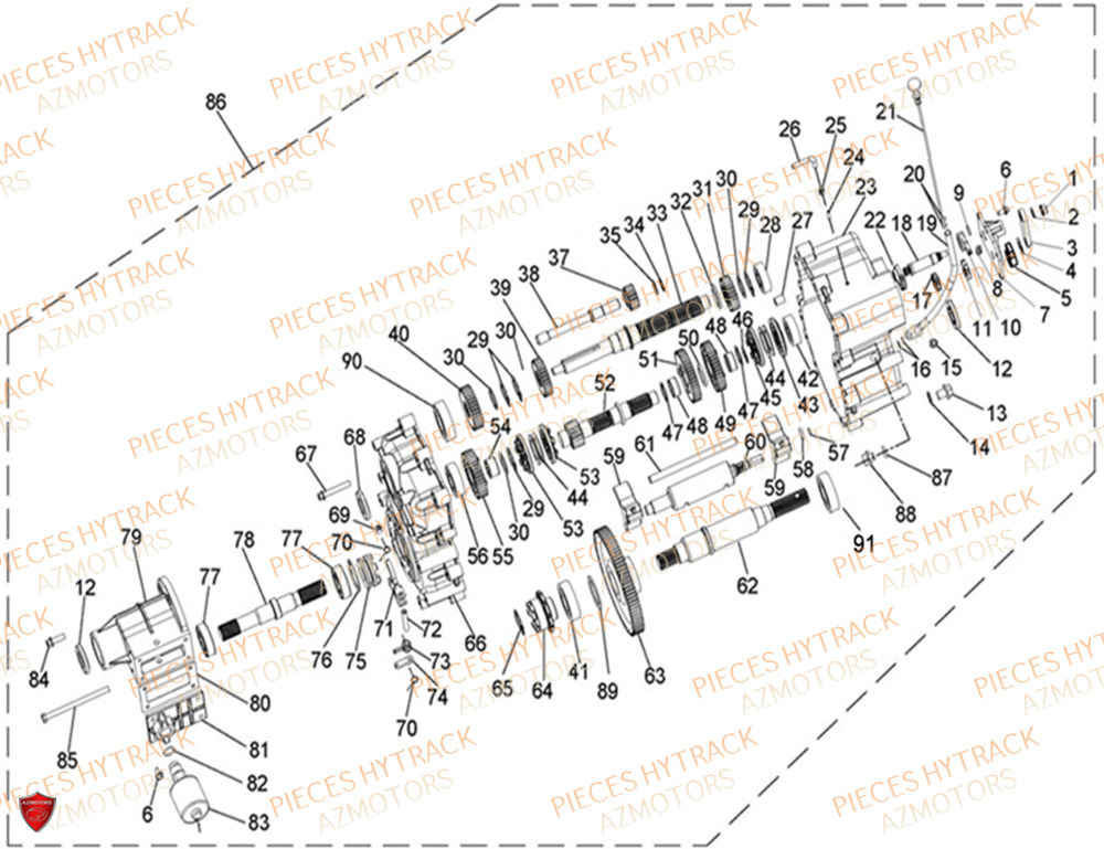 Transmission Boite De Vitesses HYTRACK Pieces SSV JOBBER 1100 DMAXX BASIC