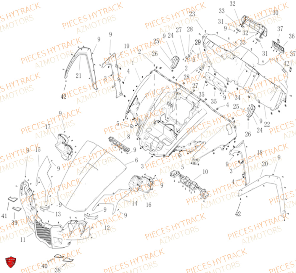 CARROSSERIE AVANT DECORATION HYTRACK JOBBER 1100 DMAXX FULL