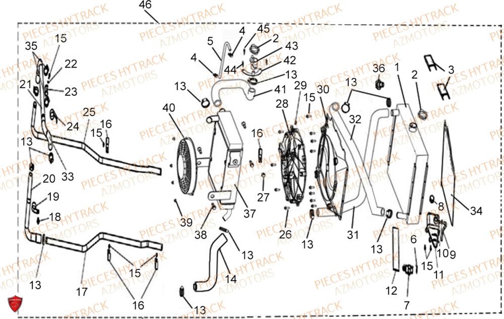 CIRCUIT DE REFROIDISSEMENT HYTRACK JOBBER 1100 DMAXX FULL