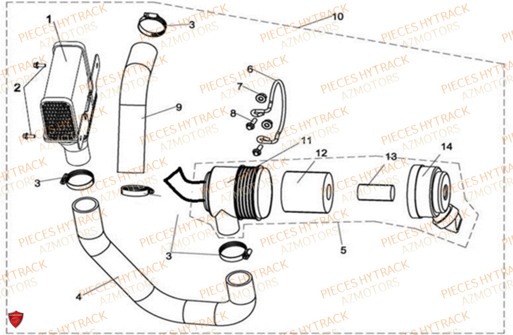 FILTRE A AIR ADMISSION D AIR VARIATEUR HYTRACK JOBBER 1100 DMAXX FULL