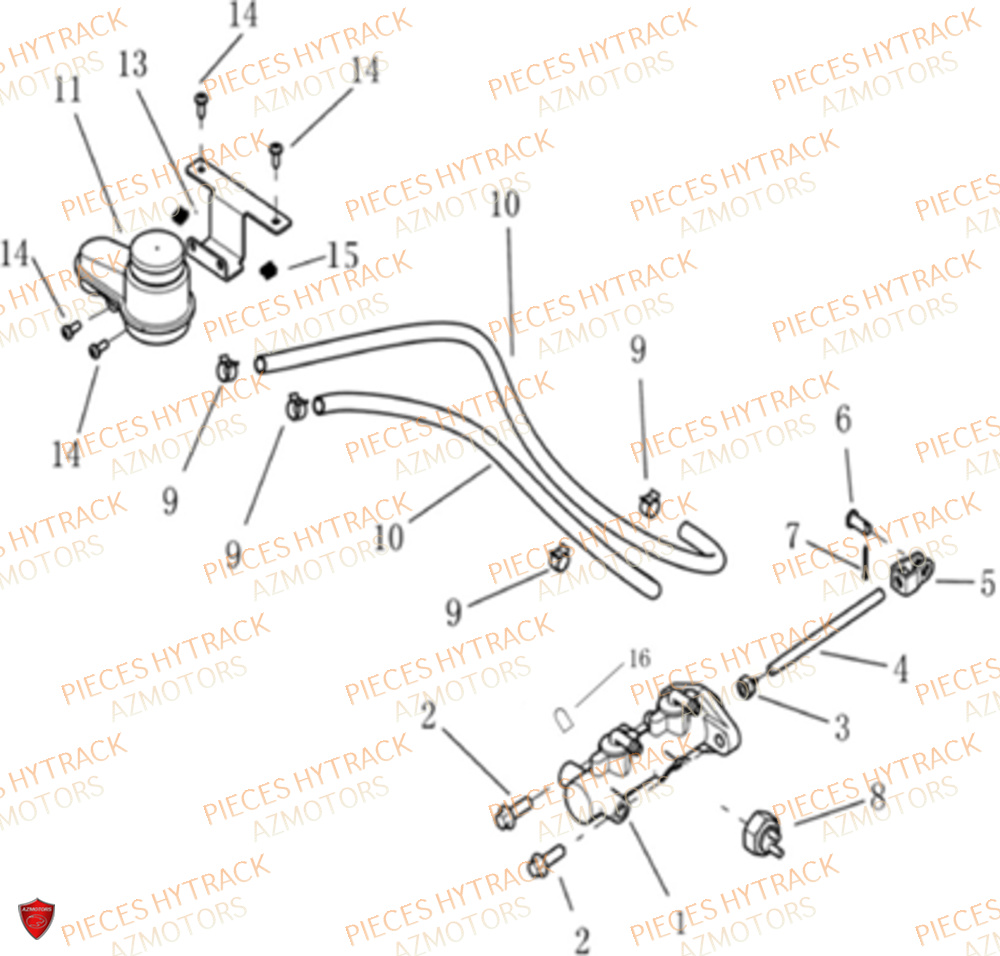 Maitre Cylindre De Frein HYTRACK Pieces SSV JOBBER 1100 DMAXX FULL