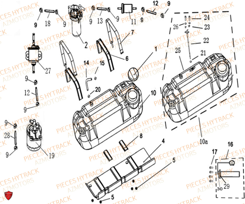 Reservoir A Carburant HYTRACK Pieces SSV JOBBER 1100 DMAXX FULL