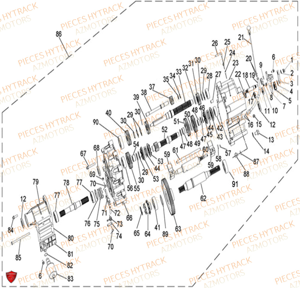 Transmission Boite De Vitesses HYTRACK Pieces SSV JOBBER 1100 DMAXX FULL