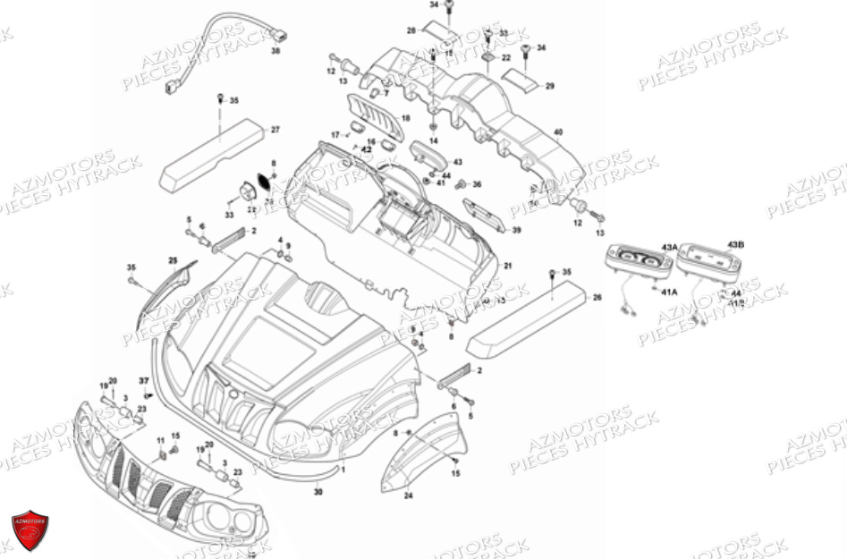 Carrosserie Avant Decoration HYTRACK Pièces JOBBER 700 4X4 AP 2012