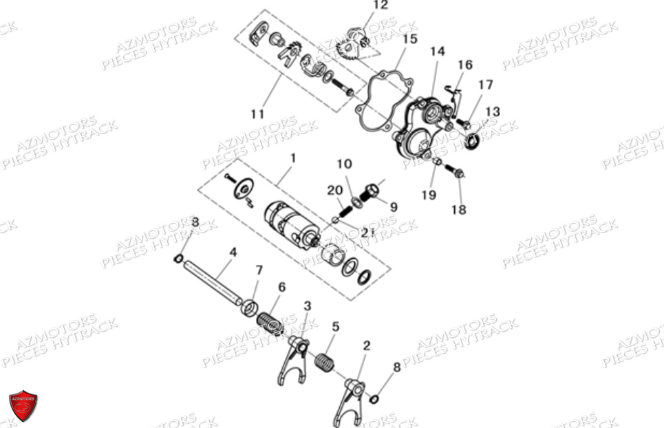 Changement De Vitesses HYTRACK Pièces JOBBER 700 4X4 AP 2012