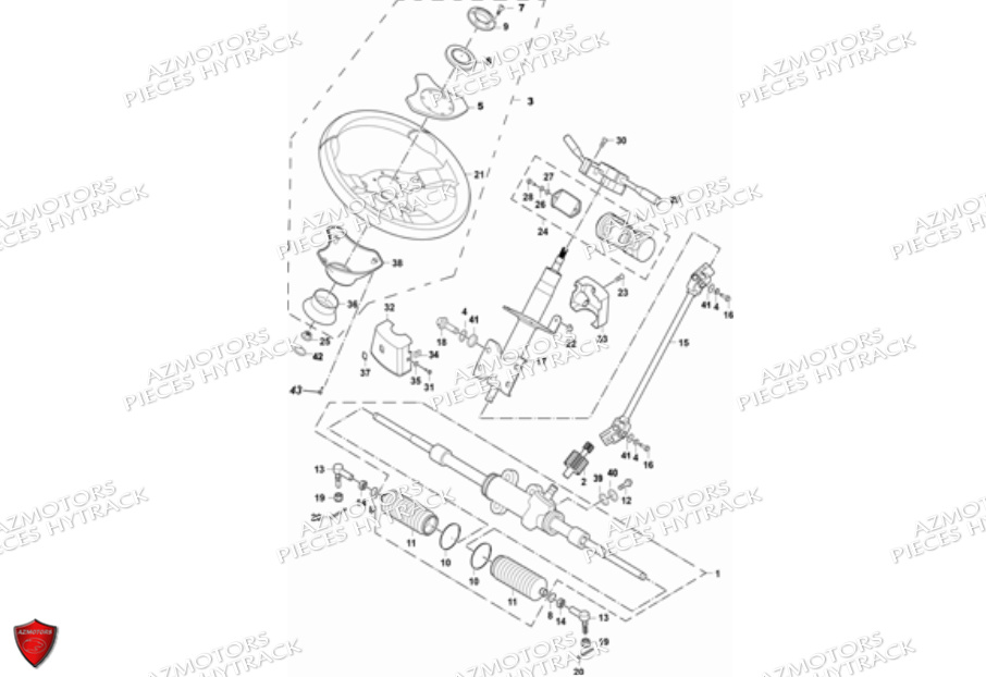 Colonne De Direction HYTRACK Pièces JOBBER 700 4X4 AP 2012