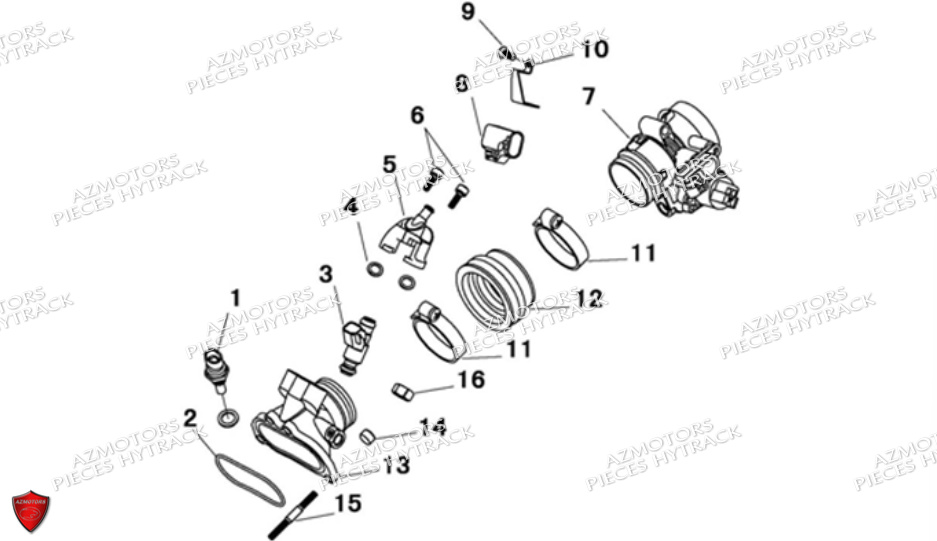 Composants D Admission Injection HYTRACK Pièces JOBBER 700 4X4 AP 2012