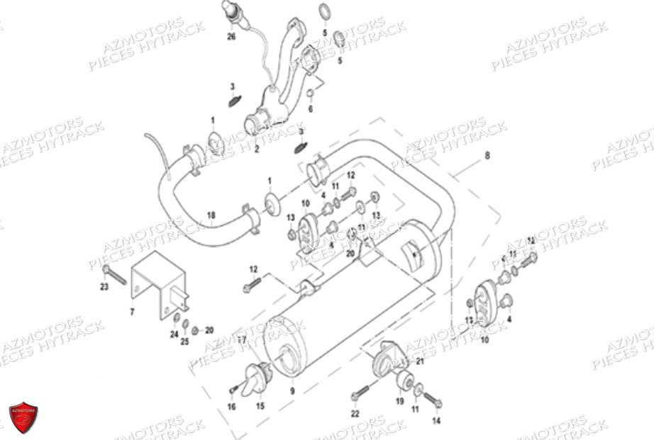 ENSEMBLE ECHAPPEMENT HYTRACK JOBBER 700 AP 2012