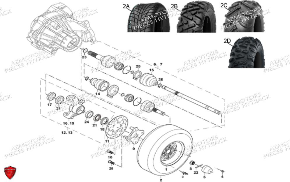 Essieu Avant HYTRACK Pièces JOBBER 700 4X4 AP 2012