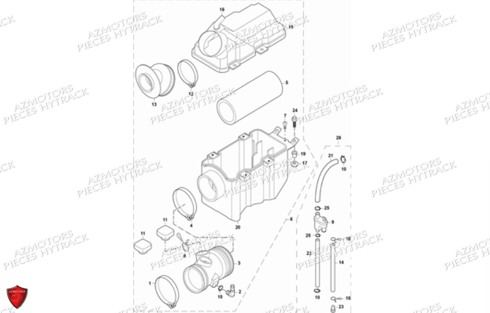 Filtre A Air HYTRACK Pièces JOBBER 700 4X4 AP 2012