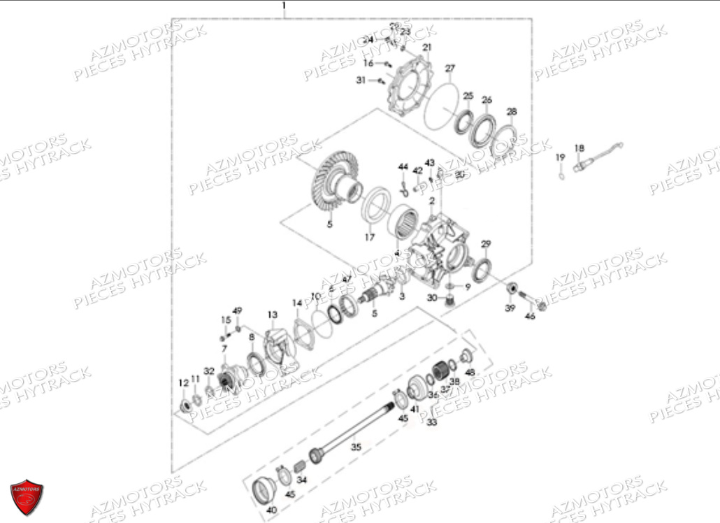 Pont Arriere HYTRACK Pièces JOBBER 700 4X4 AP 2012