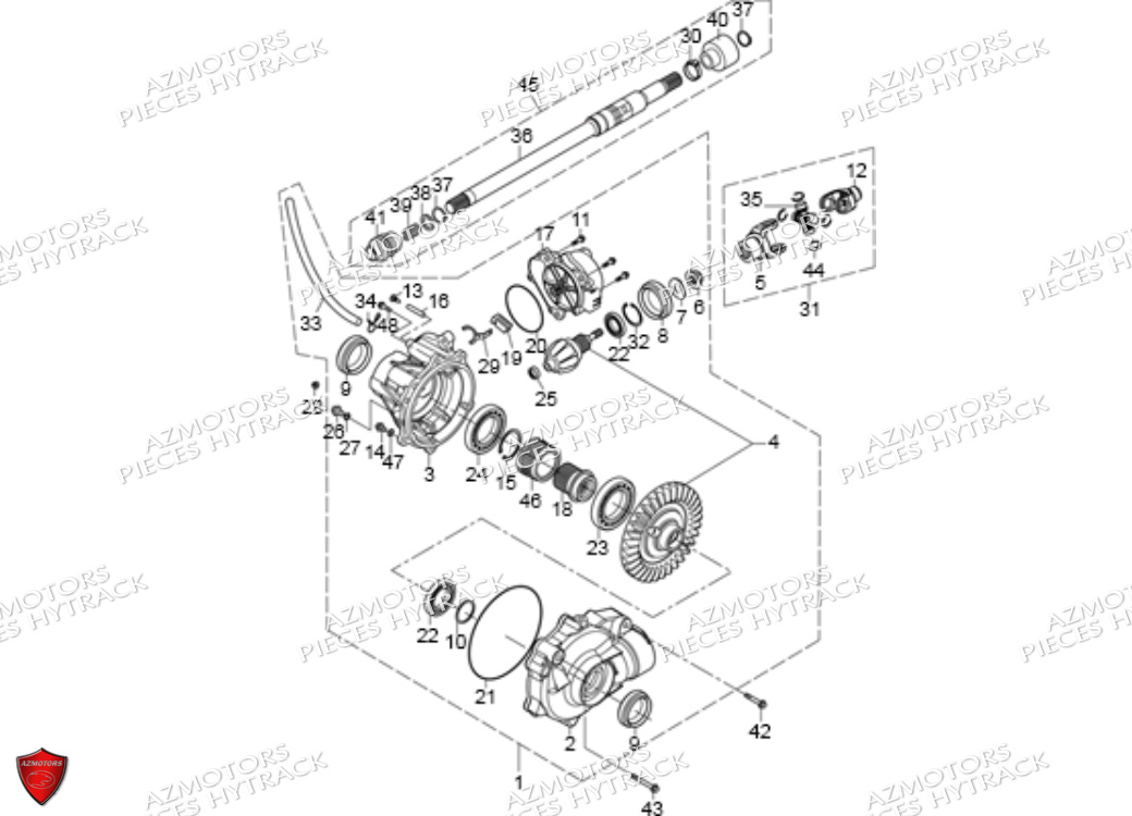 Pont Avant HYTRACK Pièces JOBBER 700 4X4 AP 2012