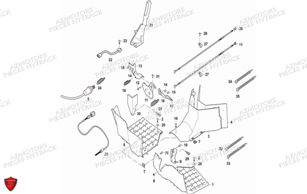 REPOSE PIEDS HYTRACK JOBBER 700 AP 2012