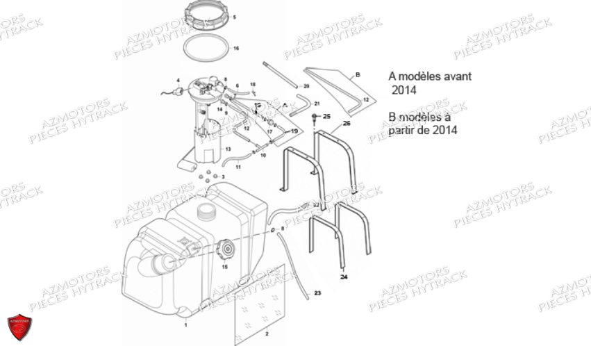 RESERVOIR A CARBURANT HYTRACK JOBBER 700 AP 2012