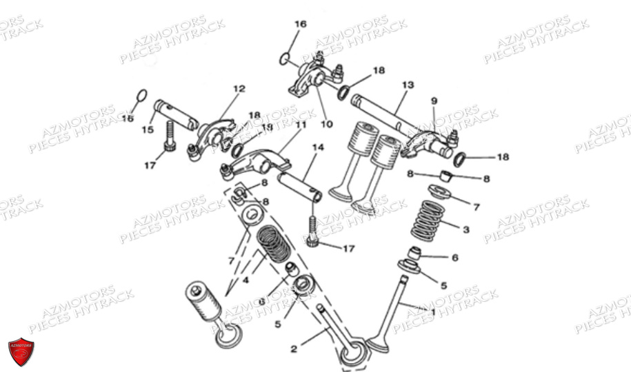 Soupapes Culbuteurs HYTRACK Pièces JOBBER 700 4X4 AP 2012