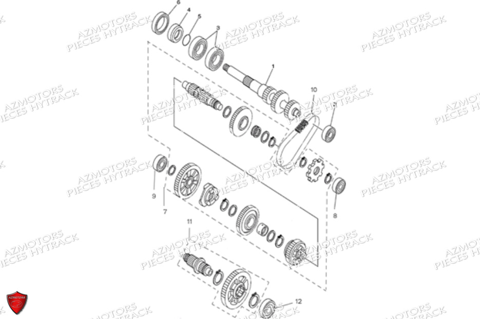 Transmission HYTRACK Pièces JOBBER 700 4X4 AP 2012