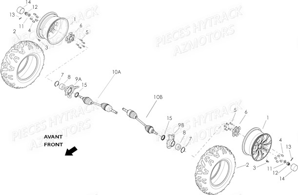 PNEU URIDE P3035 26X9-14 6PLIS pour ROUE AVANT de JOBBER DMAXX FULL