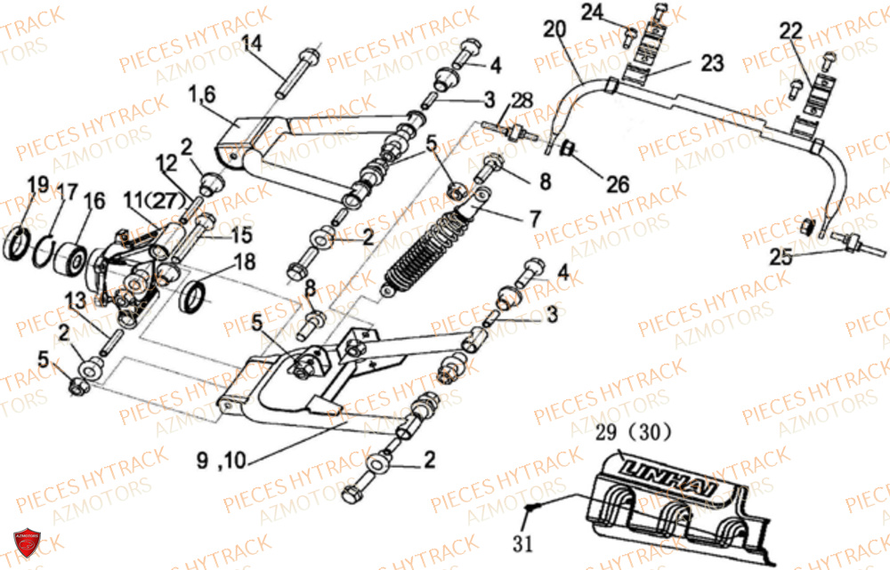 Amortisseur Arriere HYTRACK Pièces JOBBER EV5 ELECTRIQUE 2024 