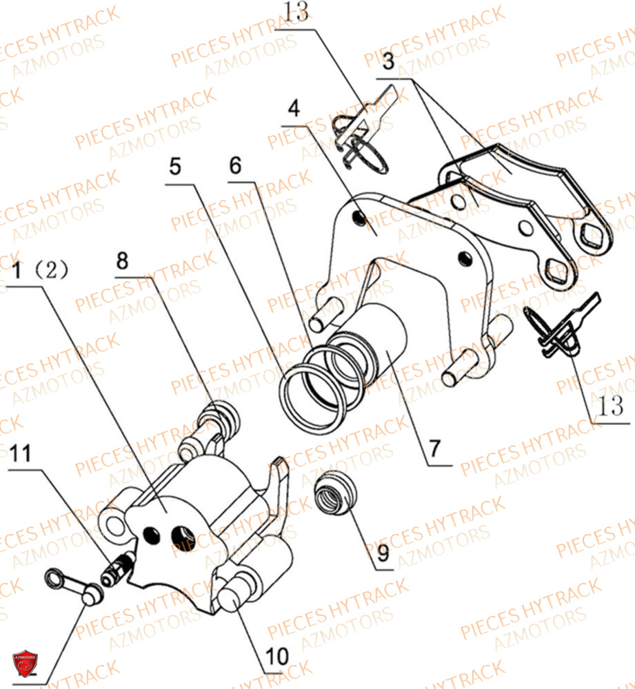 Etriers Avant HYTRACK Pièces JOBBER EV5 ELECTRIQUE 2024 