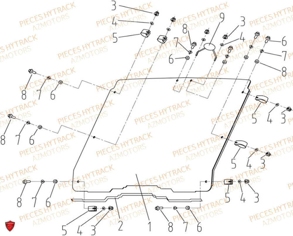 Pare Brise Option HYTRACK Pièces JOBBER EV5 ELECTRIQUE 2024 