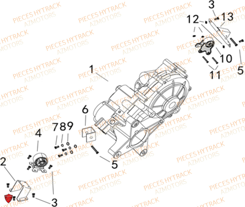 Pont Arriere Sans Differentiel HYTRACK Pièces JOBBER EV5 ELECTRIQUE 2024 