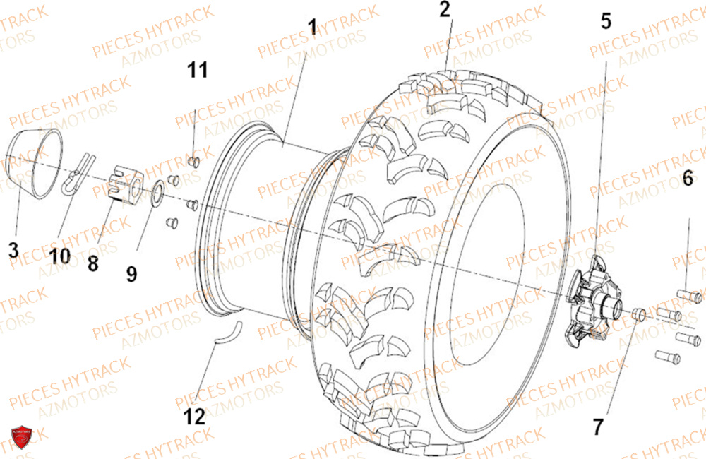 Roues Arriere HYTRACK Pièces JOBBER EV5 ELECTRIQUE 2024 