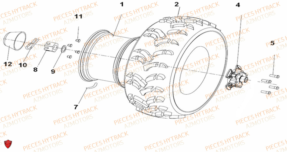 Roues Avant HYTRACK Pièces JOBBER EV5 ELECTRIQUE 2024 