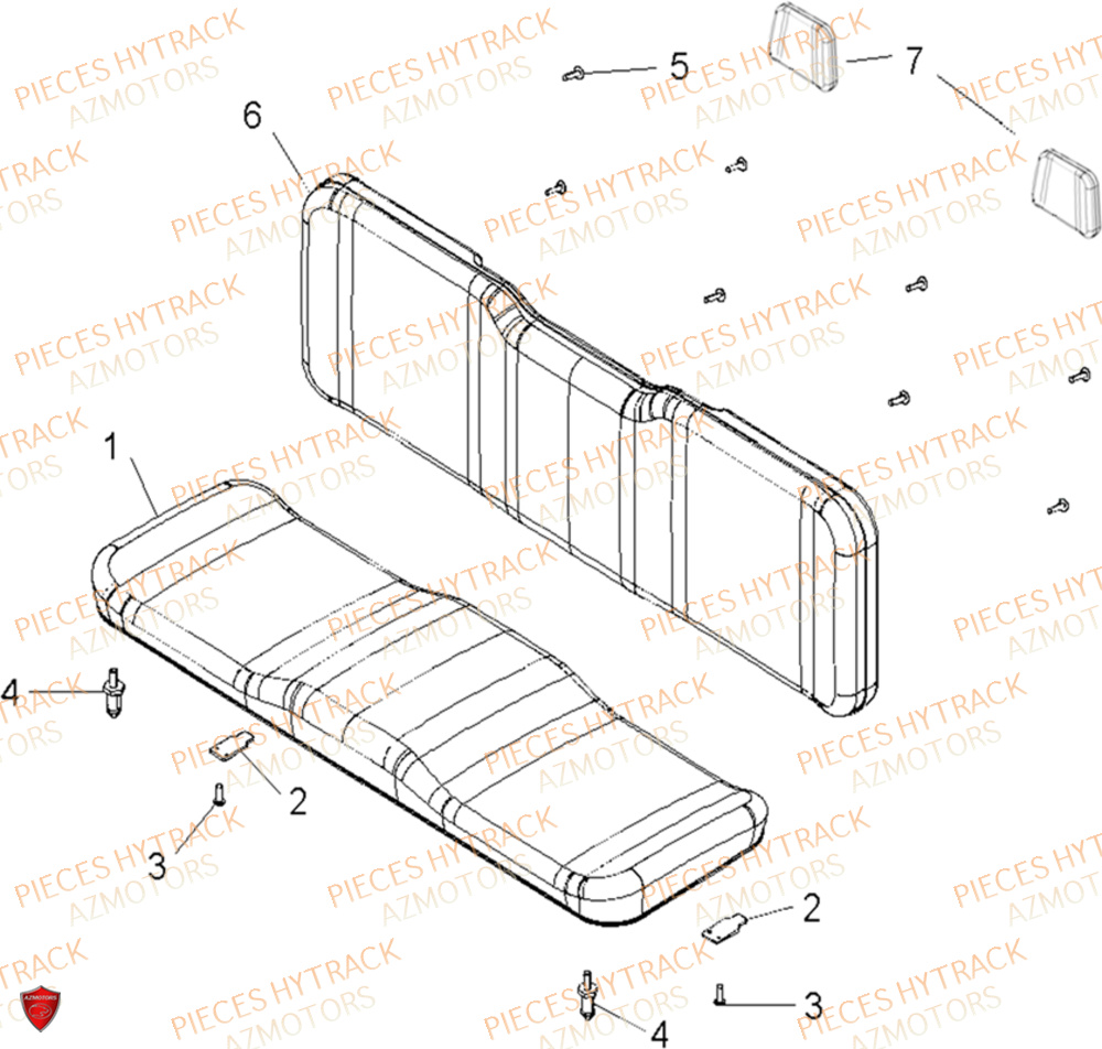 Sieges HYTRACK Pièces JOBBER EV5 ELECTRIQUE 2024 