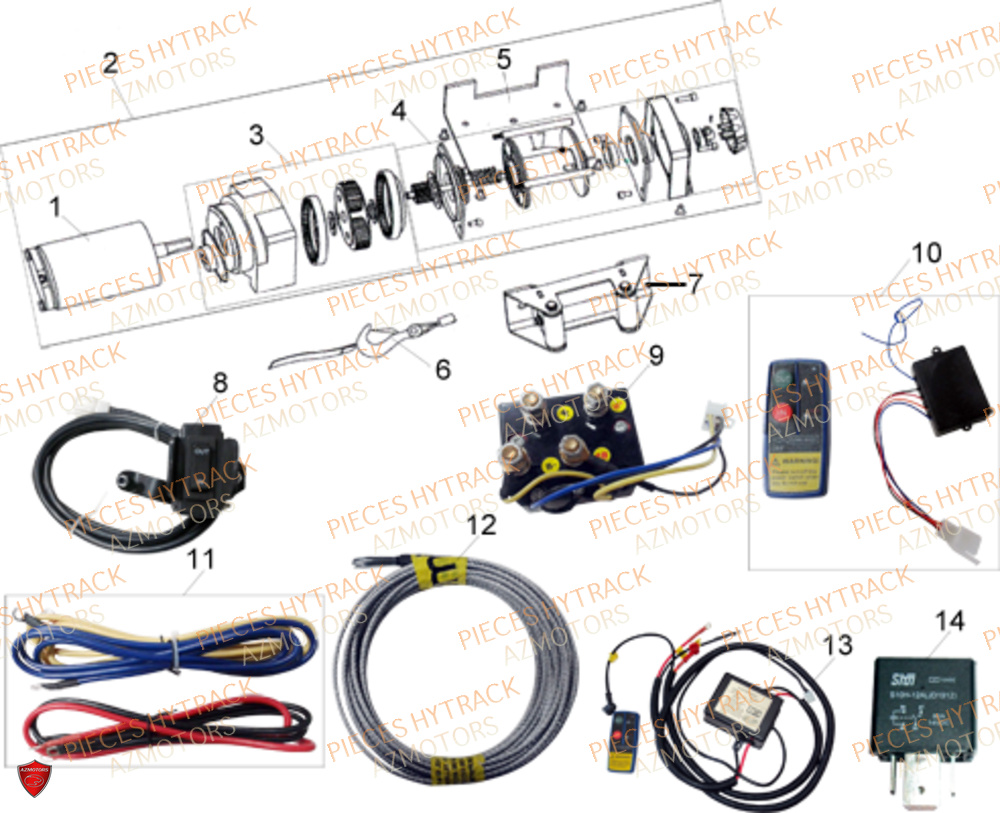 Treuil HYTRACK Pièces JOBBER EV5 ELECTRIQUE 2024 