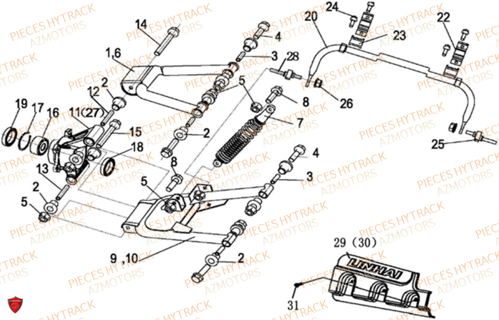 Amortisseur Arriere HYTRACK Pièces JOBBER EV5 FULL ELECTRIQUE 2024