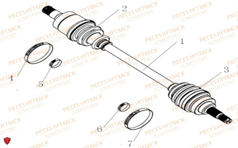 Cardan Arriere Droit HYTRACK Pièces JOBBER EV5 FULL ELECTRIQUE 2024