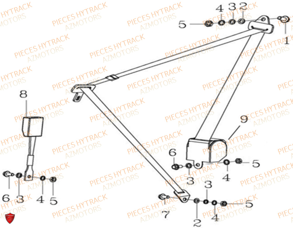 Ceintures De Securite HYTRACK Pièces JOBBER EV5 FULL ELECTRIQUE 2024