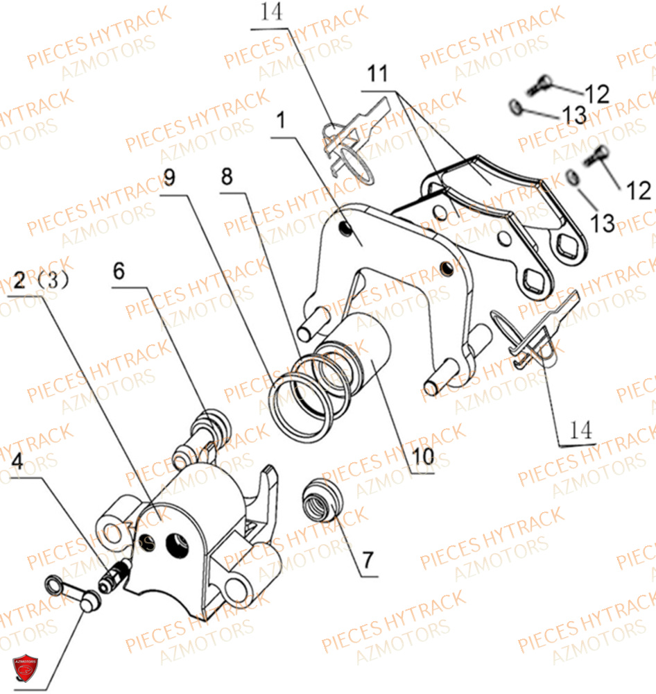 Etriers De Frein Arriere HYTRACK Pièces JOBBER EV5 FULL ELECTRIQUE 2024