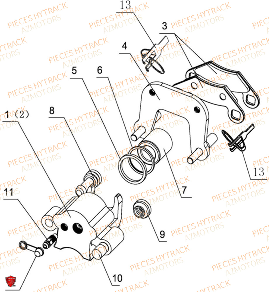 Etriers De Frein Avant HYTRACK Pièces JOBBER EV5 FULL ELECTRIQUE 2024