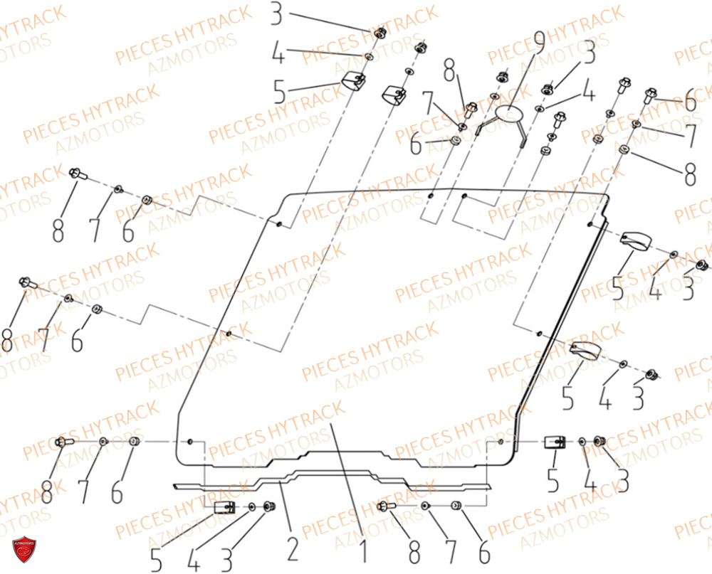 Pare Brise Option HYTRACK Pièces JOBBER EV5 FULL ELECTRIQUE 2024