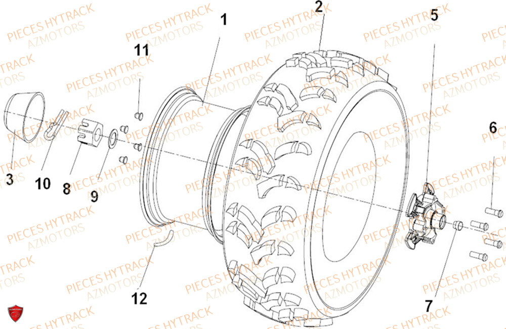 Roues Arriere HYTRACK Pièces JOBBER EV5 FULL ELECTRIQUE 2024