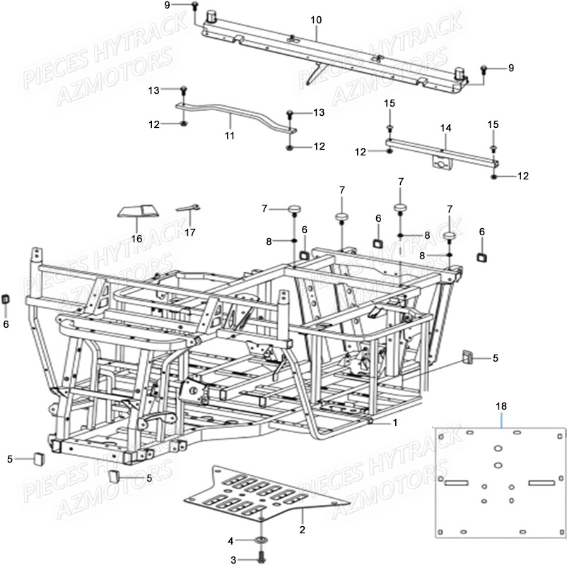 Chassis HYTRACK Pièces JOBBER EV5 MAXX ELECTRIQUE