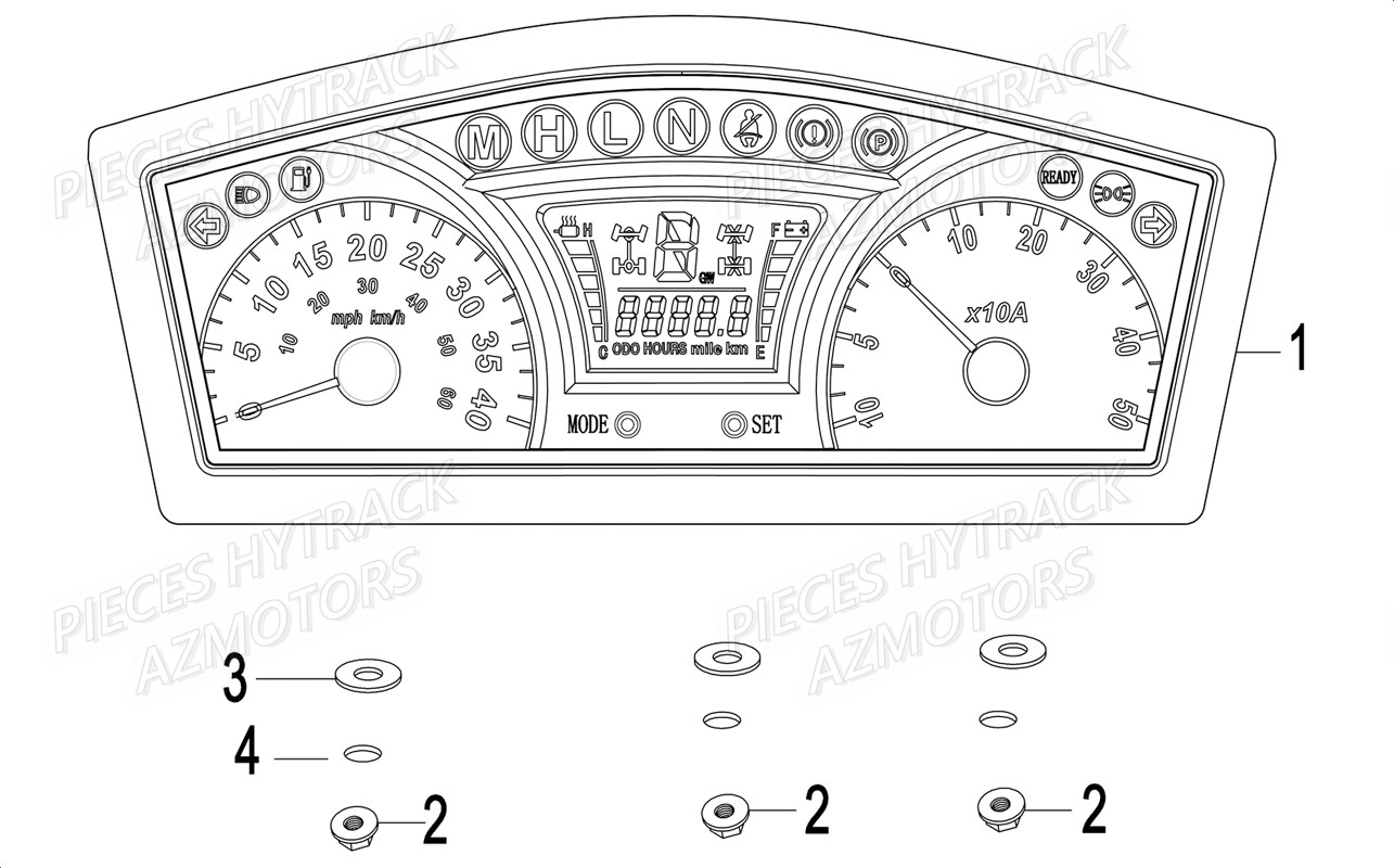 Compteur HYTRACK Pièces JOBBER EV5 MAXX ELECTRIQUE