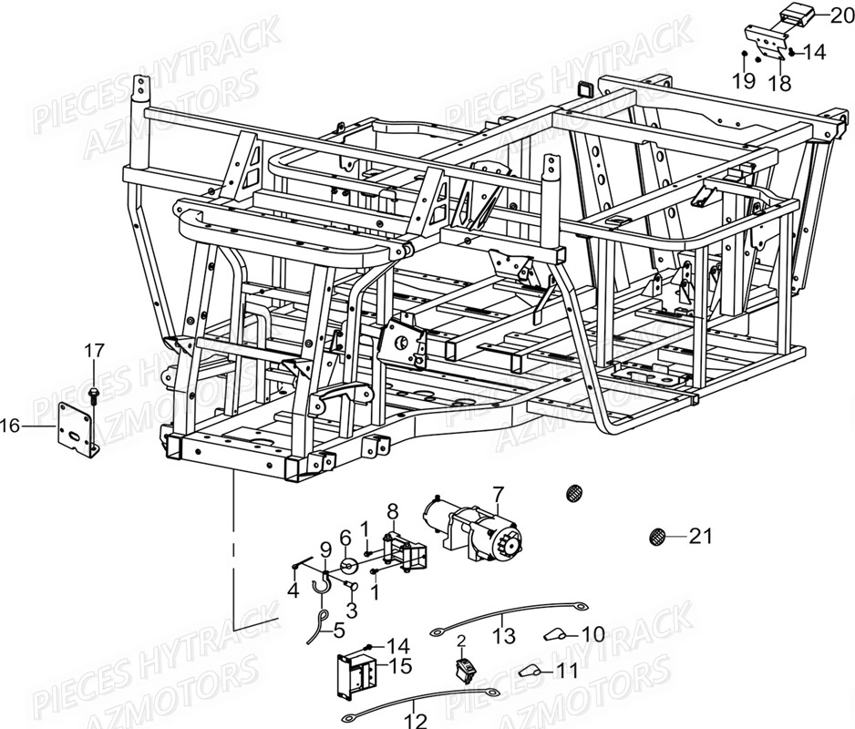 Eclairage Plaque HYTRACK Pièces JOBBER EV5 MAXX ELECTRIQUE