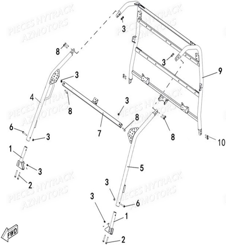 Arceaux HYTRACK Pieces SSV JOBBER T-BOSS 500 EFI EURO 4