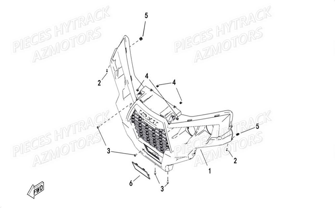 Calandre HYTRACK Pieces SSV JOBBER T-BOSS 500 EFI EURO 4