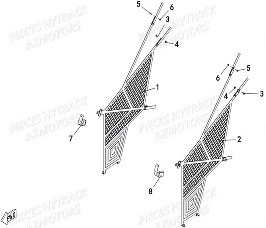 Filets De Protection HYTRACK Pieces SSV JOBBER T-BOSS 500 EFI EURO 4