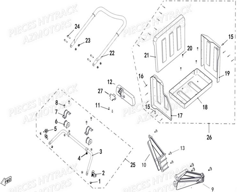 Options 1 HYTRACK Pieces SSV JOBBER T-BOSS 500 EFI EURO 4