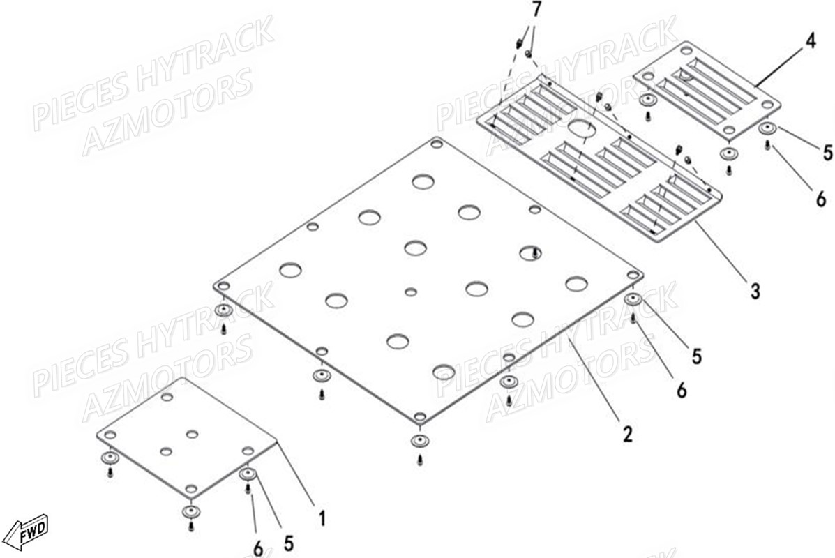 PROTECTION SOUS CHASSIS HYTRACK JOBBER T BOSS 500